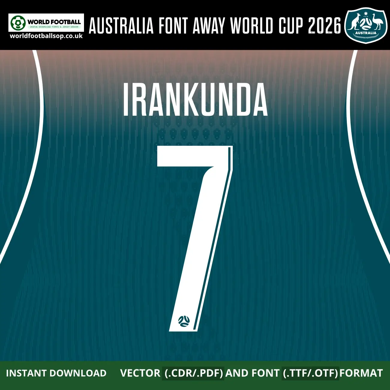 Australia Away Font World Cup 2026 | TTF, OTF & Vector (CDR, PDF)