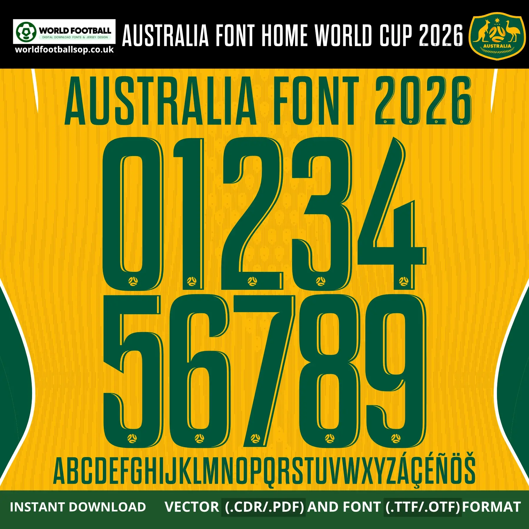 Australia Home Font World Cup 2026 | TTF, OTF & Vector (CDR, PDF)