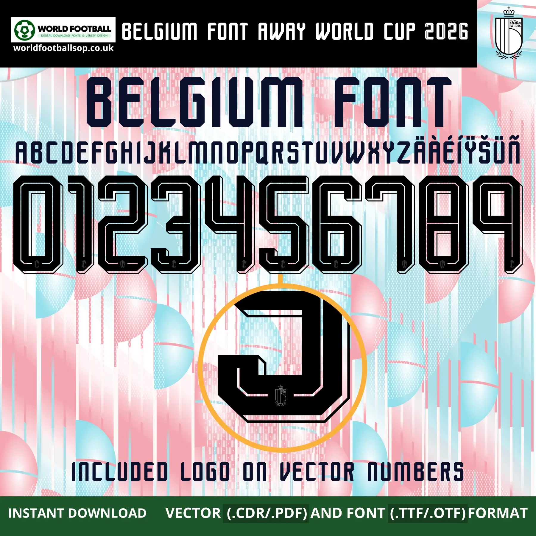 Belgium Away Font World Cup 2026 | TTF, OTF & Vector (CDR, PDF)