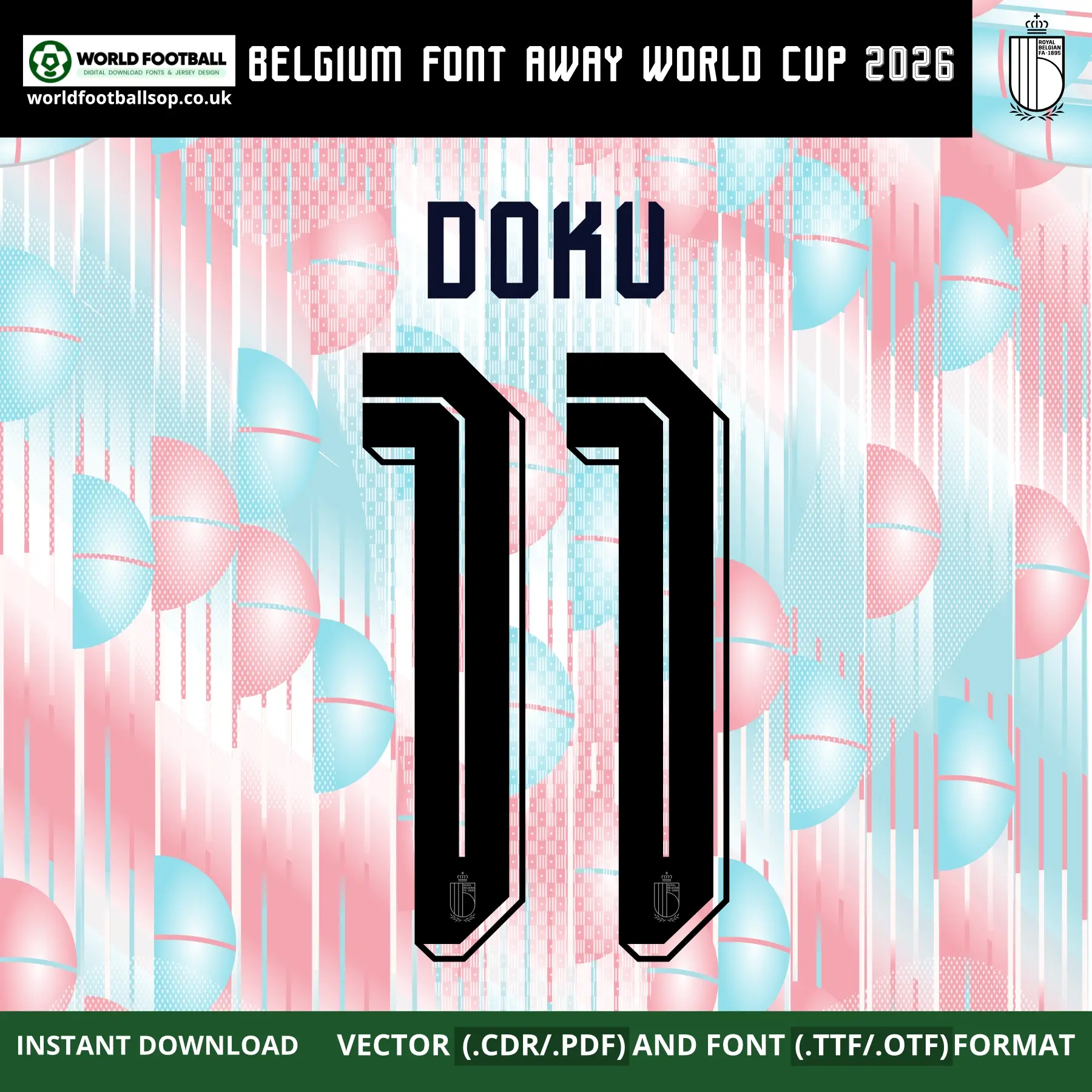 Belgium Away Font World Cup 2026 | TTF, OTF & Vector (CDR, PDF)