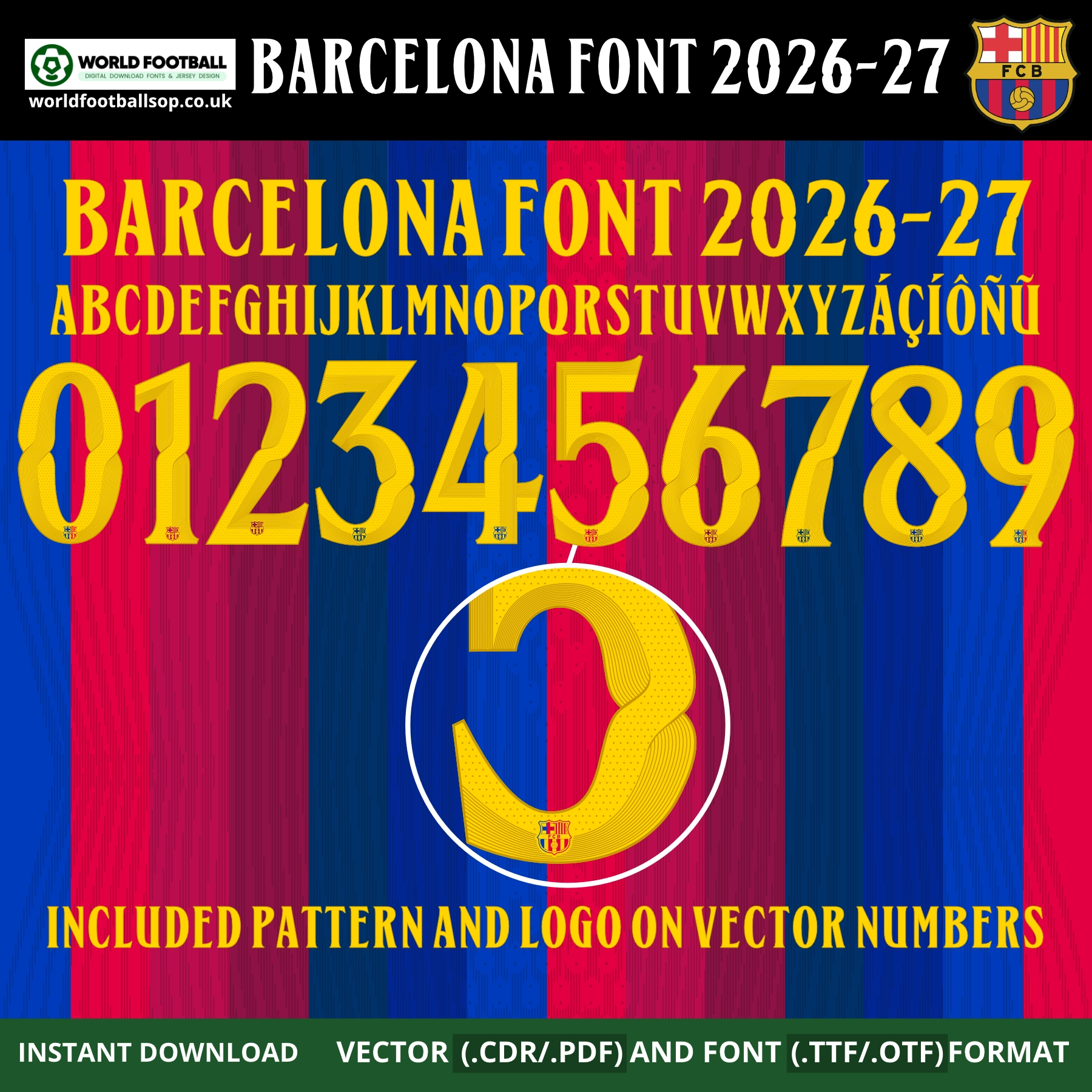 Barcelona Font UCL 2026-27 | TTF, OTF & Vector (CDR, PDF)
