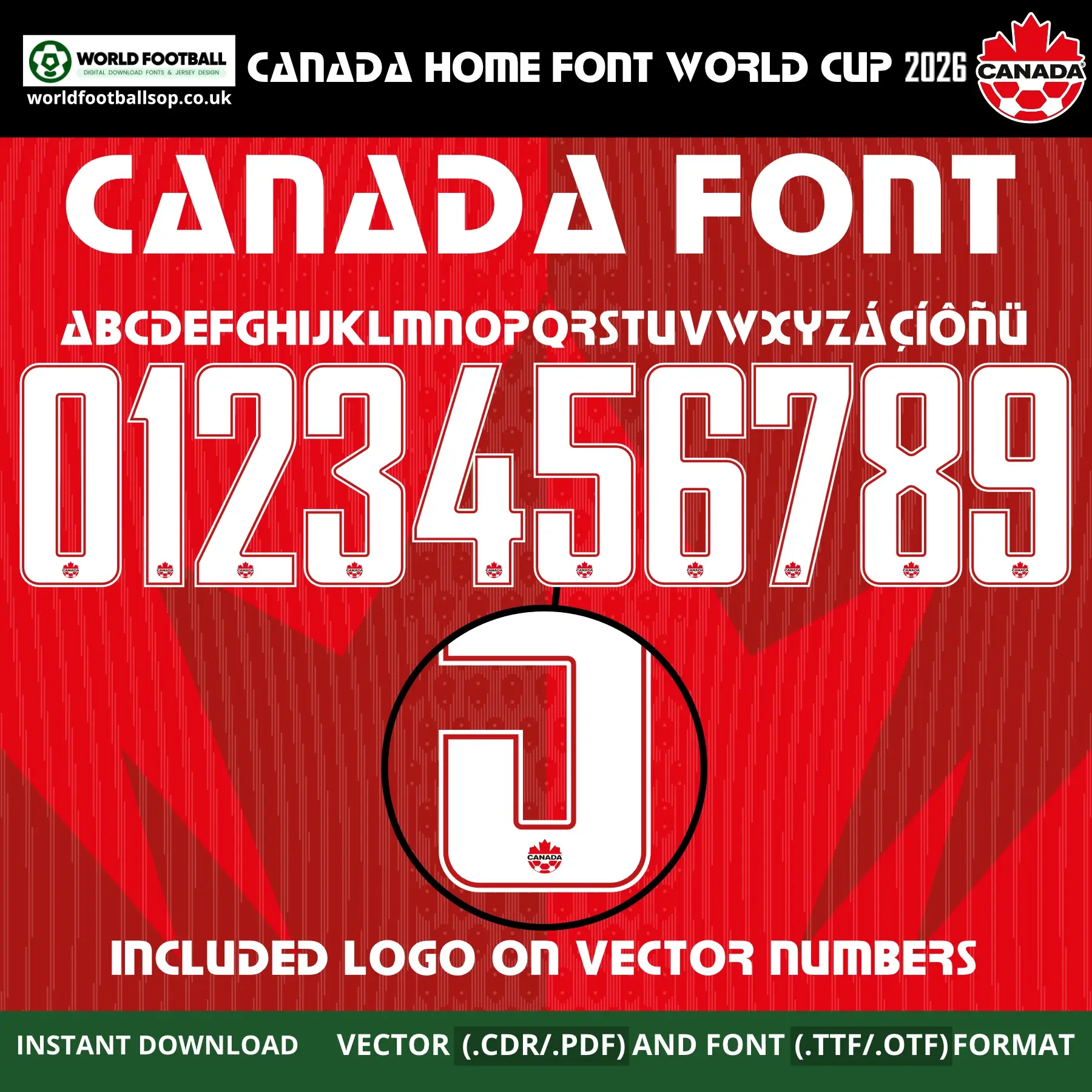 Canada Home Font World Cup 2026 | TTF, OTF & Vector (CDR, PDF)