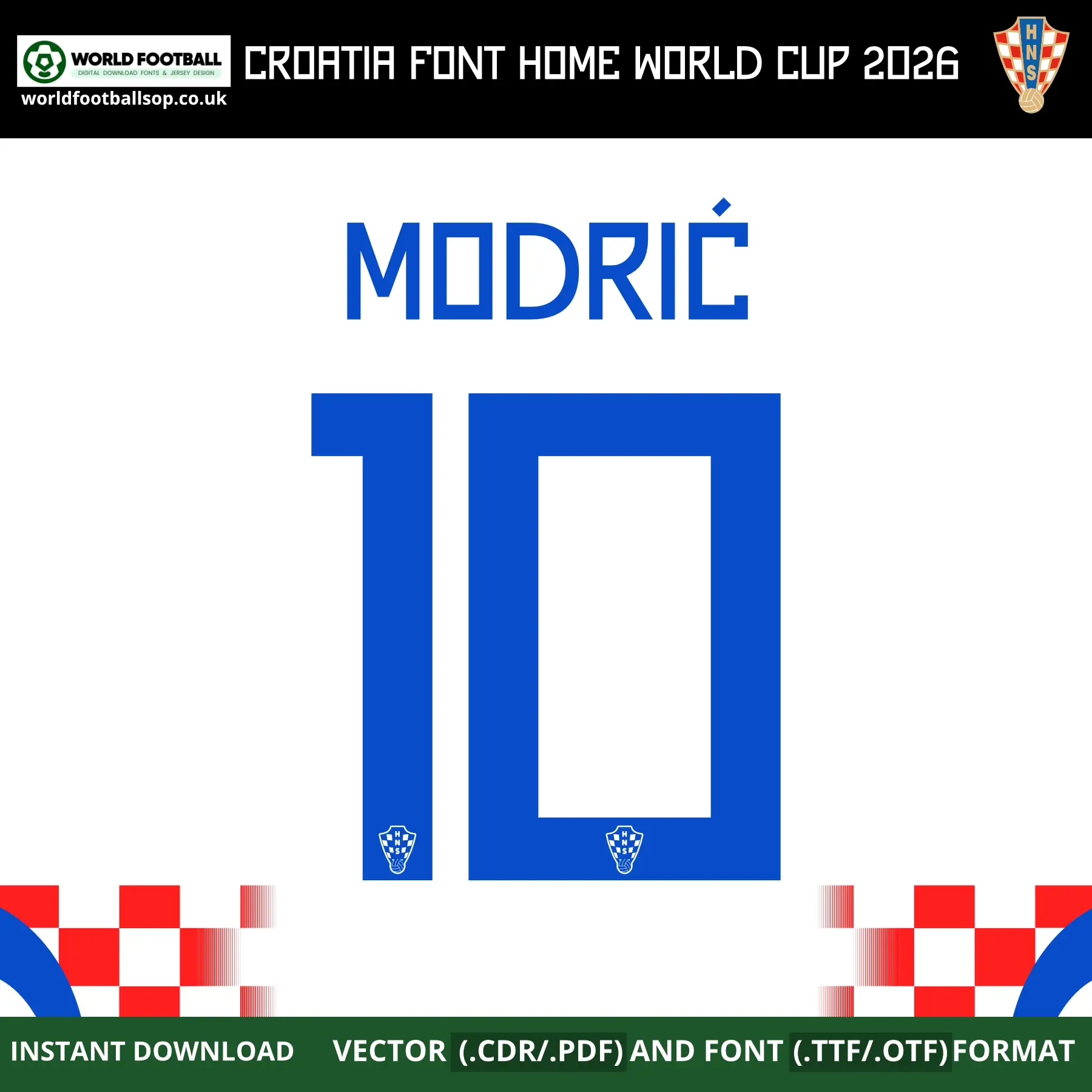 Croatia Home Font World Cup 2026 | TTF, OTF & Vector (CDR, PDF)
