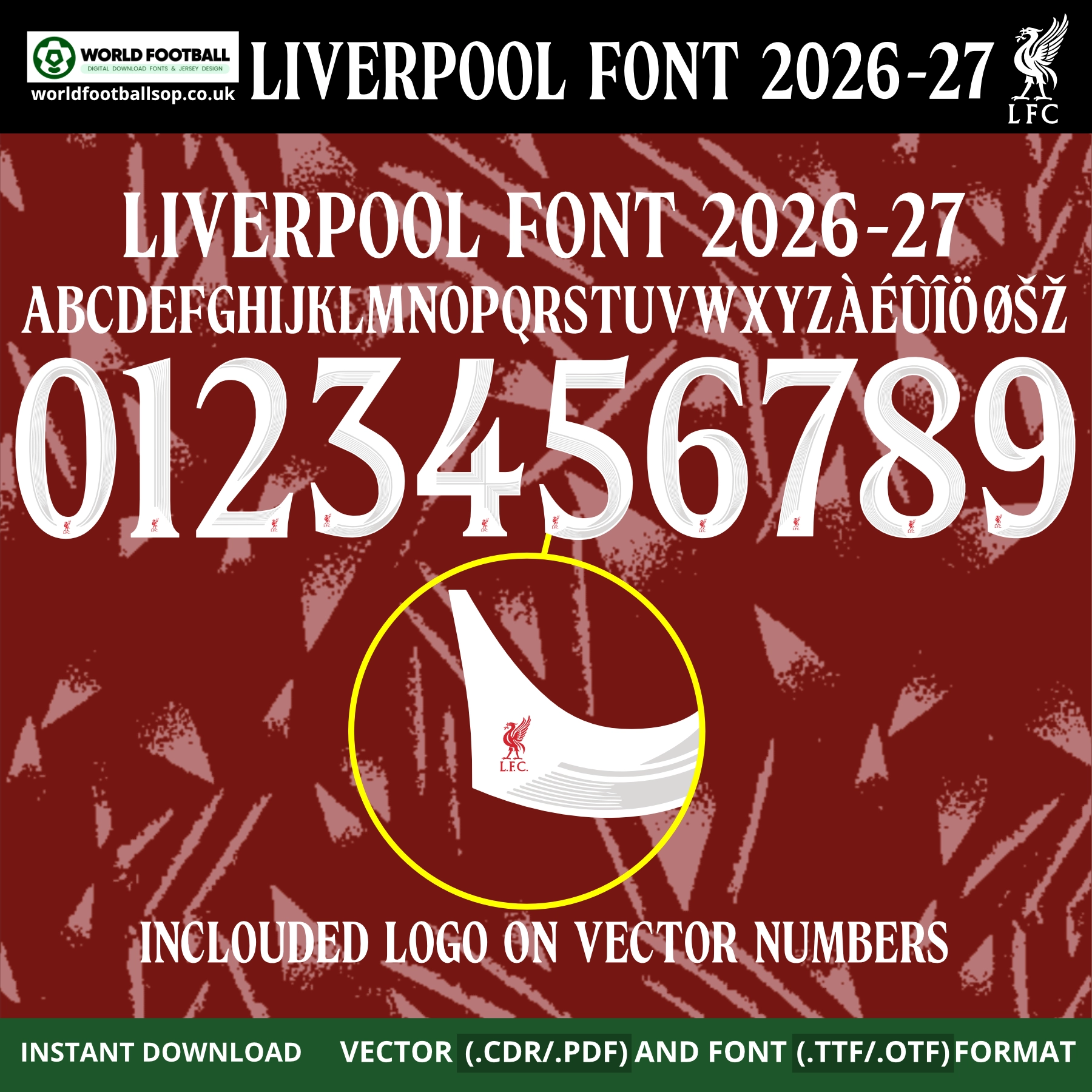Liverpool Font UCL 2026-27 | TTF, OTF & Vector (CDR, PDF)