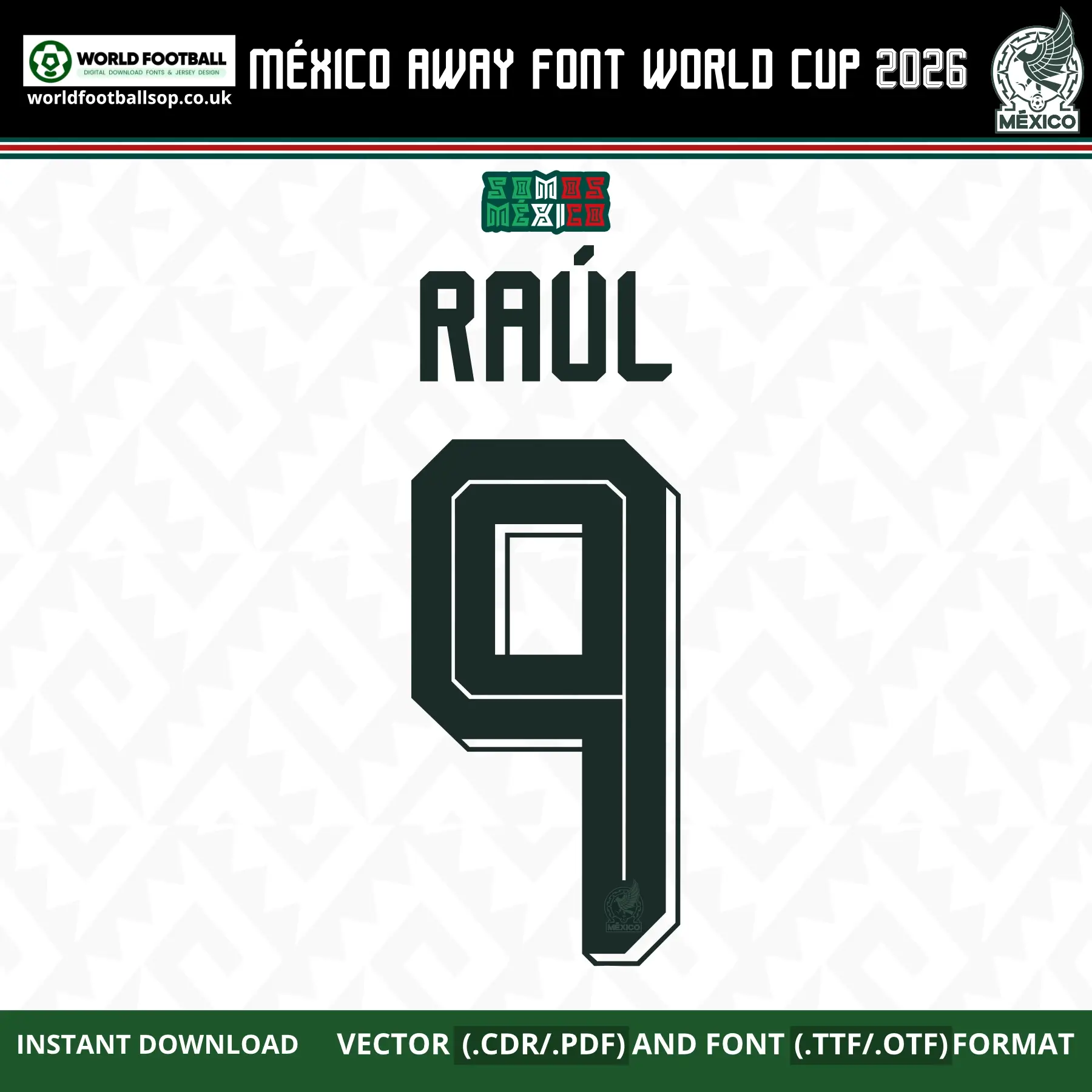 Mexico Away World Cup 2026 Font | TTF, OTF & Vector Files (CDR, PDF)