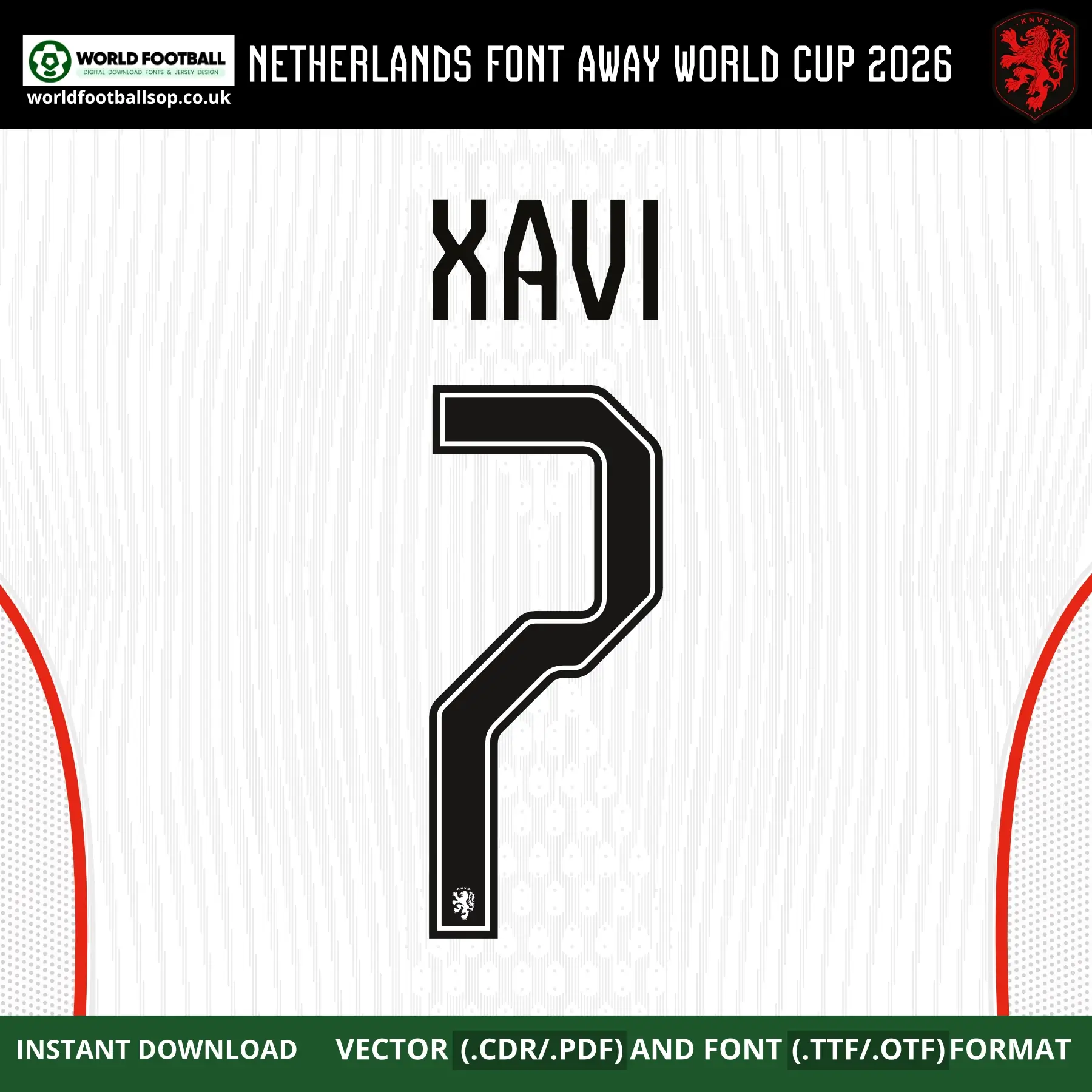 Netherlands Away Font World Cup 2026 | TTF, OTF & Vector (CDR, PDF)