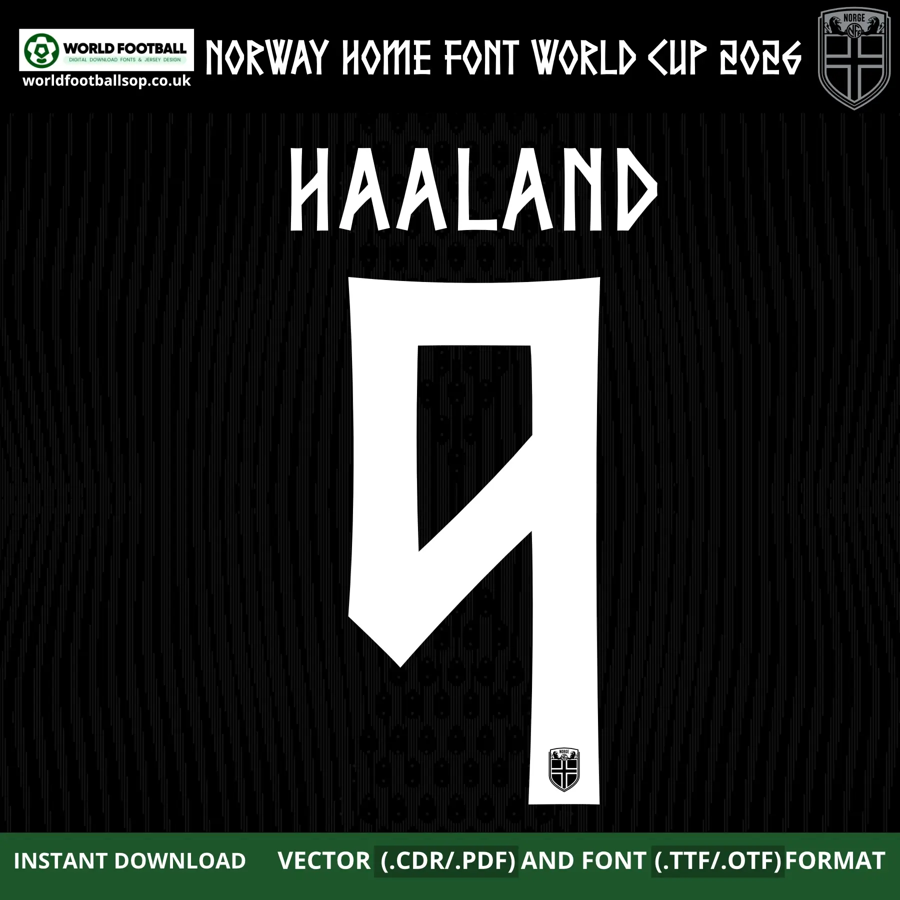 Norway Away Font World Cup 2026 | TTF, OTF & Vector (CDR, PDF)