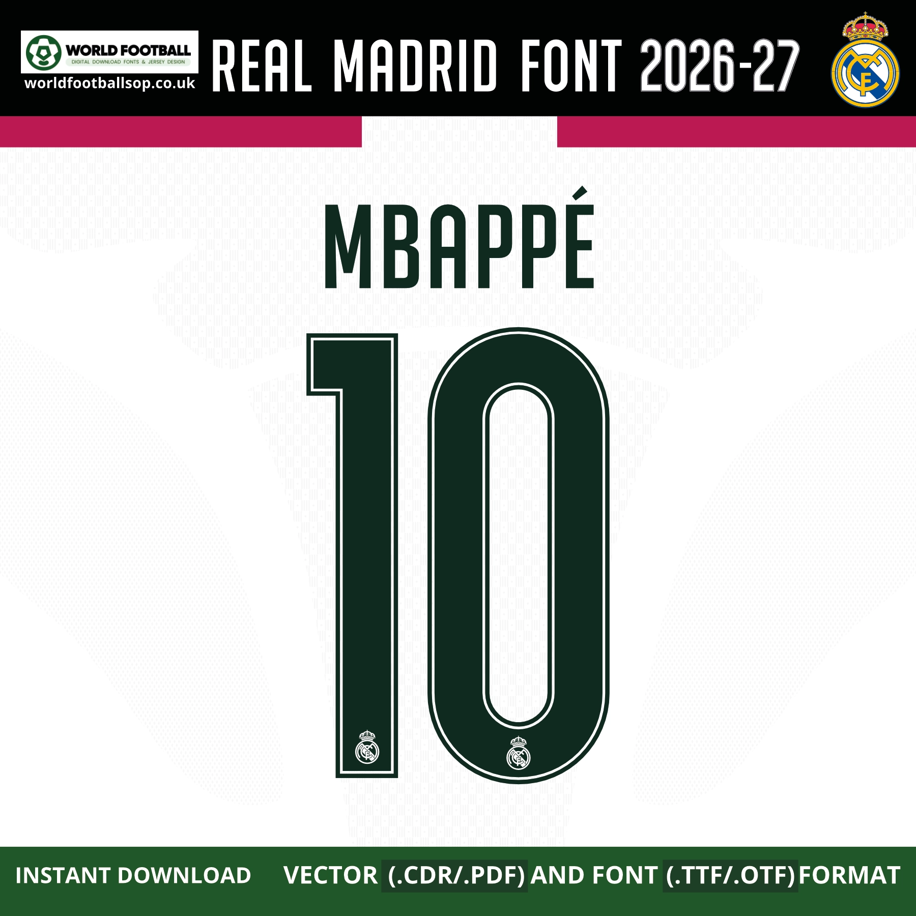 Real Madrid Font UCL 2026-27 | TTF, OTF & Vector (CDR, PDF)