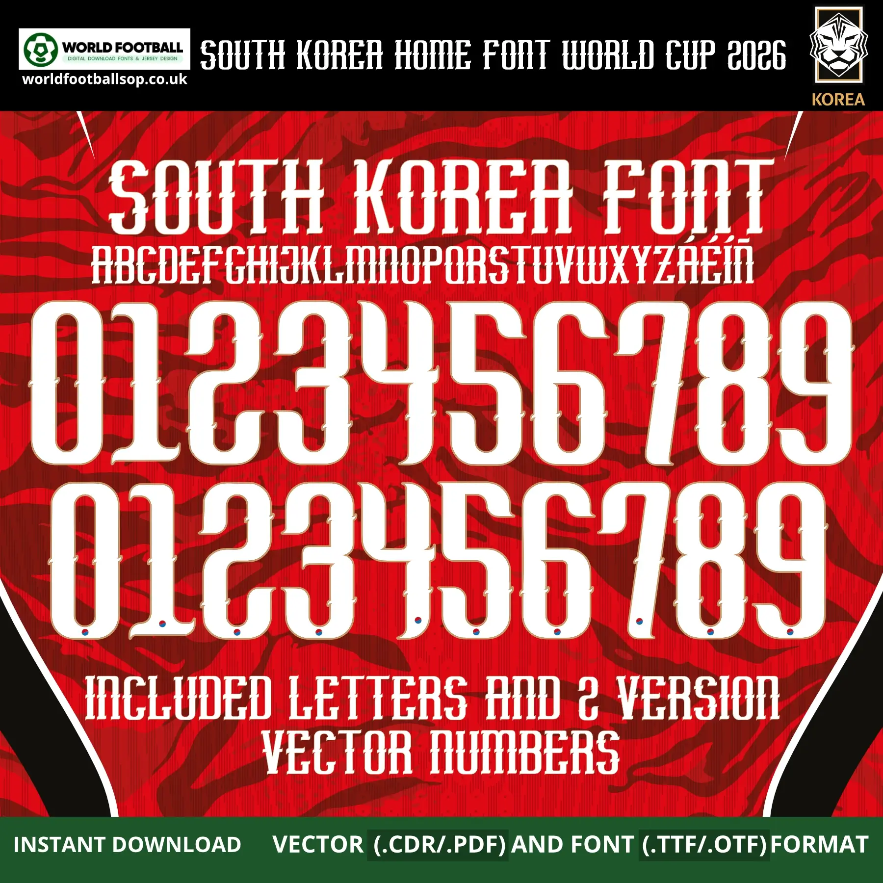 South Korea Home Font World Cup 2026 | TTF, OTF & Vector (CDR, PDF)