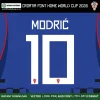 Croatia Away Font World Cup 2026 – Modrić 10 player name and number on royal blue Croatia away jersey