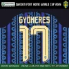 Sweden Away Font World Cup 2026 – Gyökeres 17 player name and number on dark navy Sweden away jersey with Nordic wave pattern