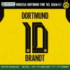 Borussia Dortmund Font UCL 2026-27 – Brandt 10 player name and number on signal yellow BVB Dortmund Champions League home jersey